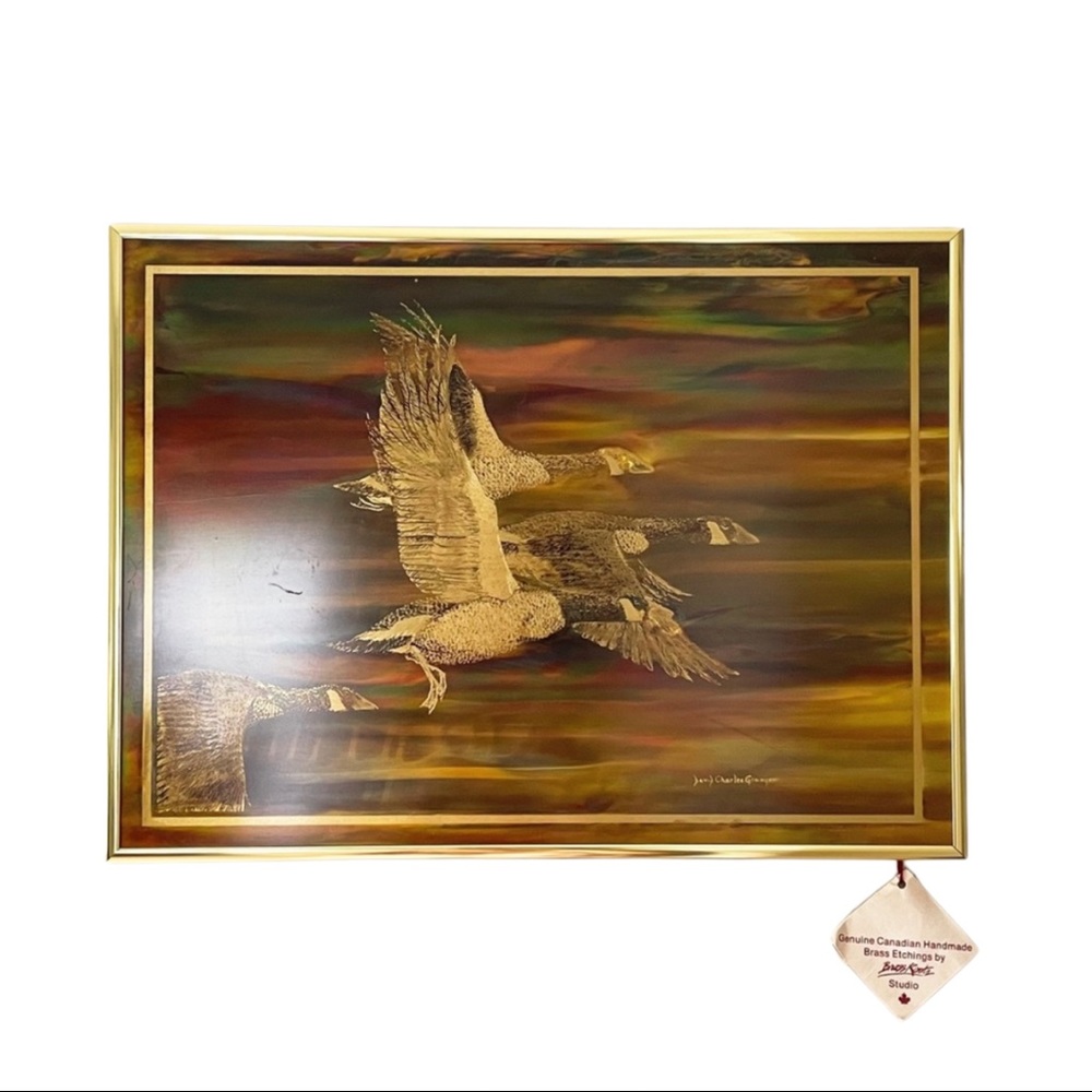 Ltd. Ed 1985 Signed etched brass art painting